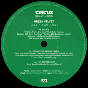 Green Velvet - Bigger Than Prince - 2017