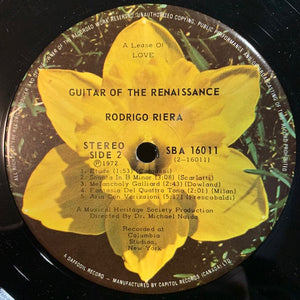 Rodrigo Riera - Guitar Of The Renaissance - 1972
