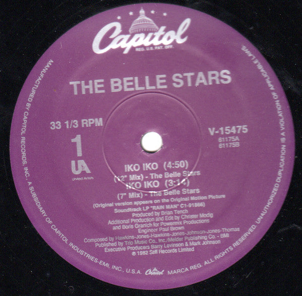 Belle Stars, The - Iko Iko - 1989