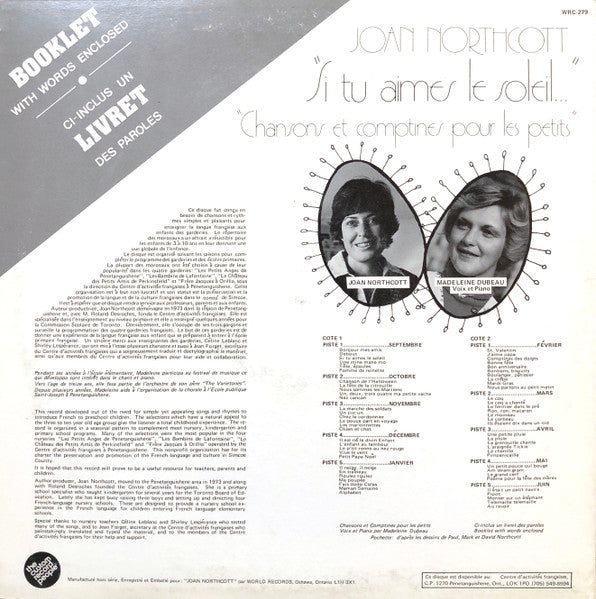 Joan Northcott - Si Tu Aimes Le Soleil -