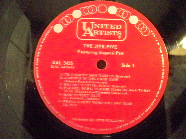 Jive Five, The Featuring Eugene Pitt - I'm A Happy Man - 1965
