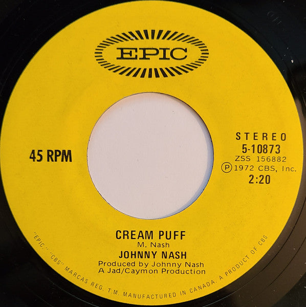 Johnny Nash - Stir It Up / Cream Puff - 1972
