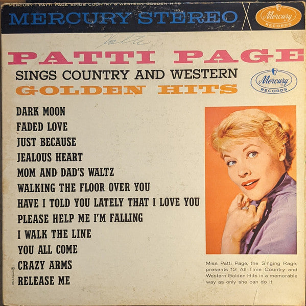 Patti Page - Patti Page Sings Country And Western Golden Hits -