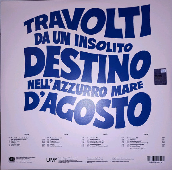 Piero Piccioni - Travolti Da Un Insolito Destino Nell'Azzurro Mare D'Agosto (Colonna Sonora Originale) - 2024