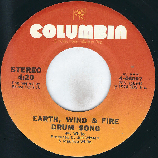 Earth, Wind & Fire - Mighty Mighty / Drum Song - 1974