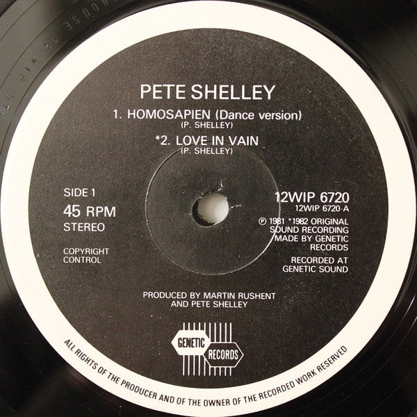 Pete Shelley - Homosapien / Love In Vain