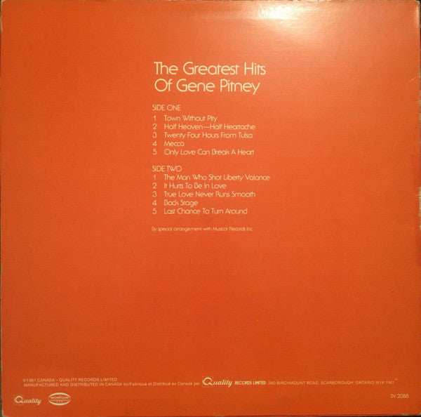 Gene Pitney - Greatest Hits