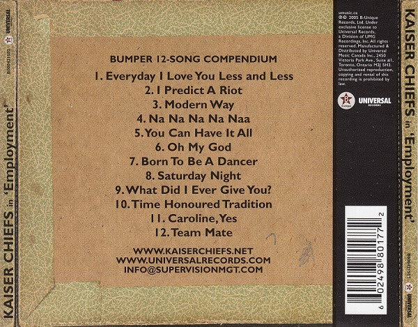 Kaiser Chiefs - Employment (CD) - 2005