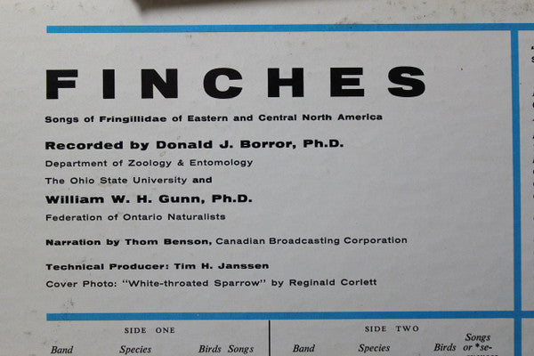 Donald J. Borror, William W. H. Gunn - Finches - 1970