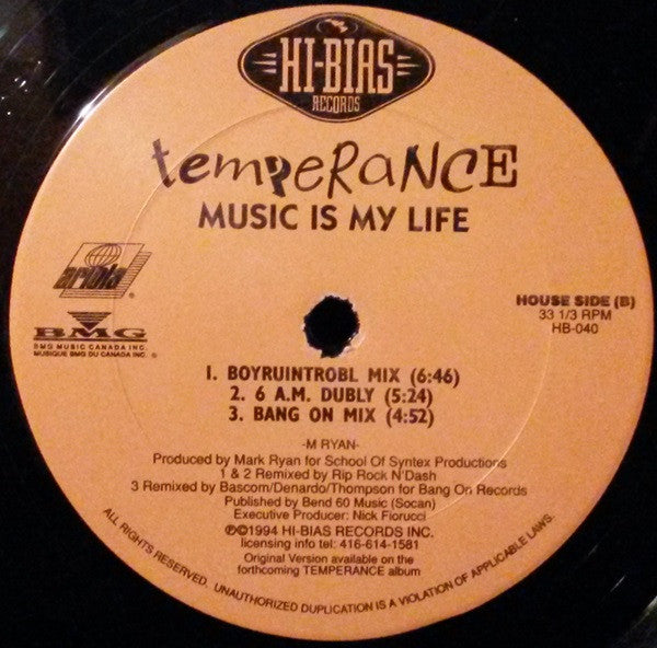 Temperance - Music Is My Life