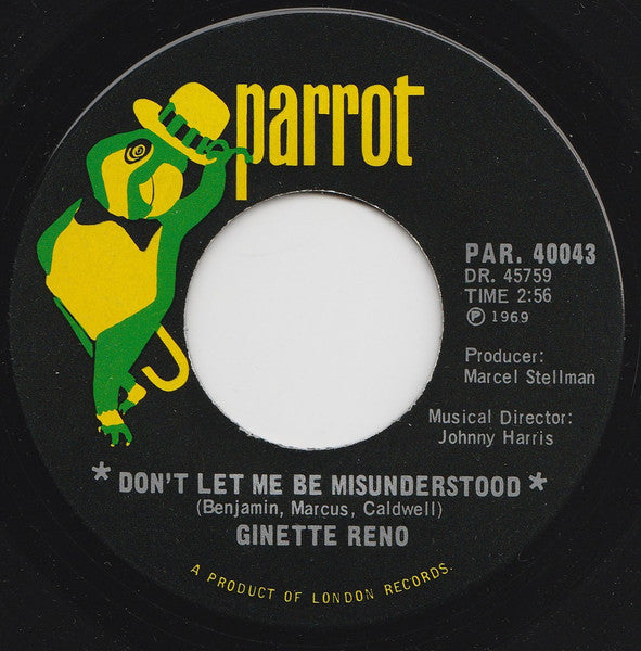 Ginette Reno - Don't Let Me Be Misunderstood / Everything That I Am - 1969
