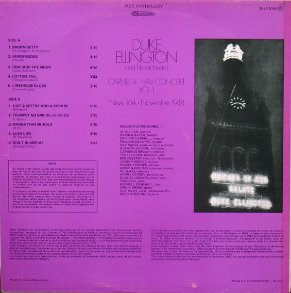 Duke Ellington And His Orchestra - Carnegie Hall Concert 1948, Vol 1