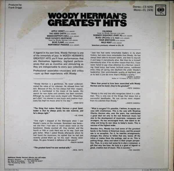 Woody Herman - Woody Herman's Greatest Hits - 1966