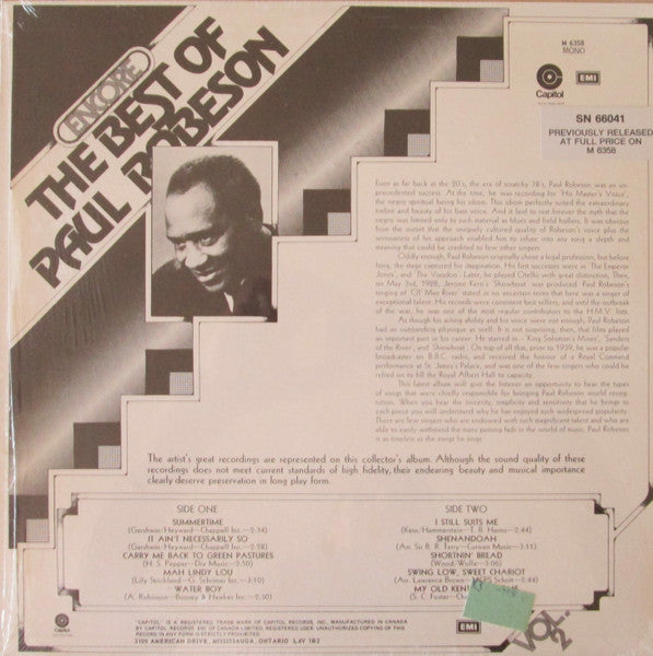 Paul Robeson - Encore - The Best Of Paul Robeson Volume II -