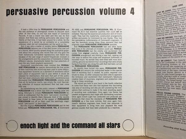 Enoch Light - Persuasive Percussion - Vol. 4 Vinyl Record