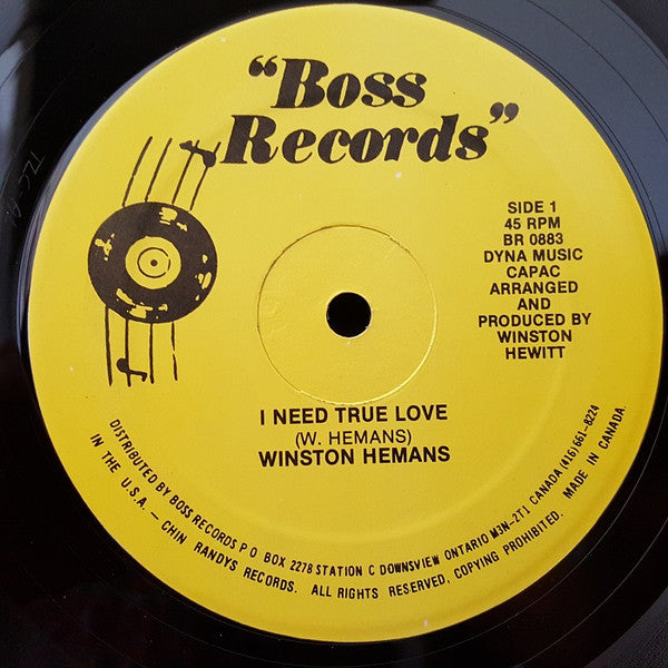 Winston Hemans - I Need True Love