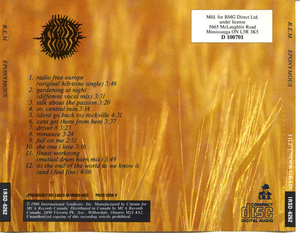 R.E.M. - Eponymous (CD) -