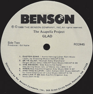 Glad - The Acapella Project - 1988