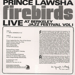 Prince Lasha - Firebirds Live At Berkeley Jazz Festival Vol I -