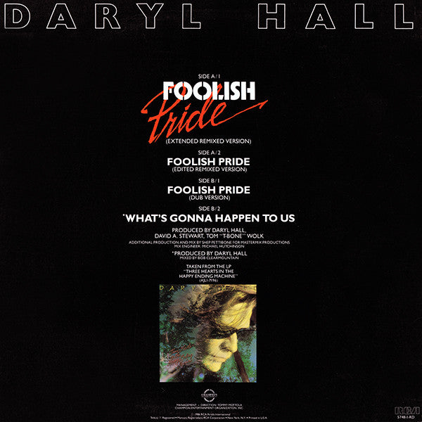 Daryl Hall - Foolish Pride - 1986