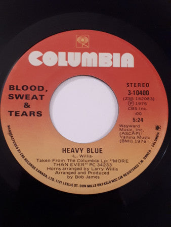 Blood, Sweat And Tears - You're The One / Heavy Blue - 1976