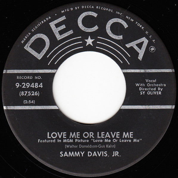 Sammy Davis Jr. - Love Me Or Leave Me / Something's Gotta Give