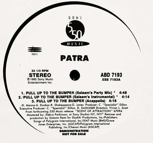 Patra - Pull Up To The Bumper - 1995