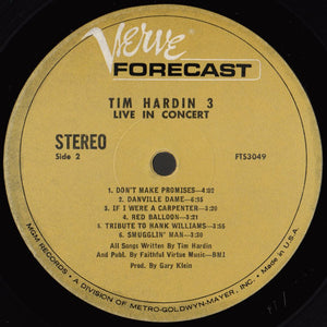 Tim Hardin - Tim Hardin 3 Live In Concert - 1968