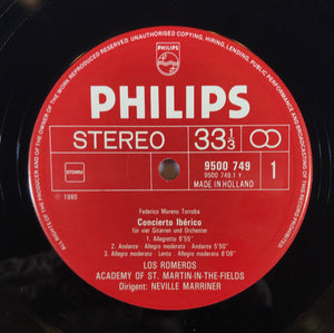 Federico Moreno Torroba – Romeros, The, Pepe Romero, Academy Of St. Martin-in-the-Fields, The, Sir Neville Marriner - Concierto Ibérico / Diálogos - 1980