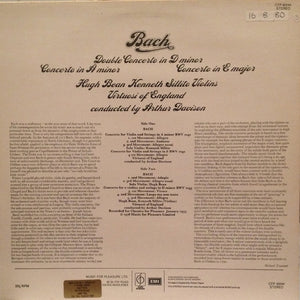 Johann Sebastian Bach, Virtuosi Of England, The, Arthur Davison, Hugh Bean, Kenneth Sillito - Double Concerto In D Minor, Concerto In A Minor, Concerto In E Major - 1976