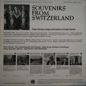 Peter Hinnen - Souvenirs From Switzerland - Peter Hinnen Singt Und Jodelt Im Kindli Zürich -