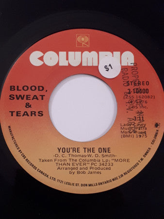 Blood, Sweat And Tears - You're The One / Heavy Blue - 1976