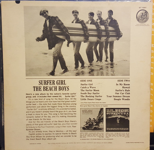 Beach Boys, The - Surfer Girl - 1963