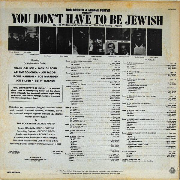 Bob Booker and George Foster - Present: You Don't Have To Be Jewish 1980 - Quarantunes