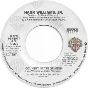 Hank Williams Jr. - Country State Of Mind