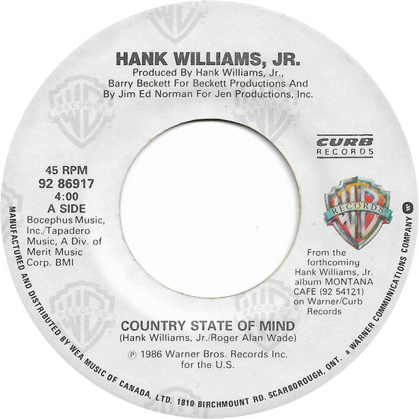 Hank Williams Jr. - Country State Of Mind
