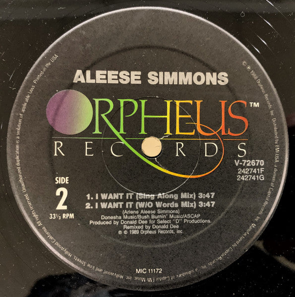 Aleese Simmons - I Want It