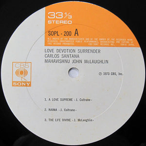 Carlos Santana, John McLaughlin - Love Devotion Surrender - 1973