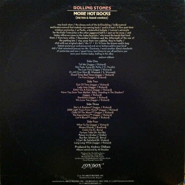 Rolling Stones, The - More Hot Rocks (Big Hits & Fazed Cookies) - 1972