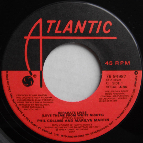 Phil Collins - Separate Lives (Love Theme From White Nights)