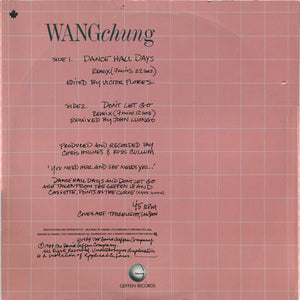 Wang Chung - Dance Hall Days - 1984
