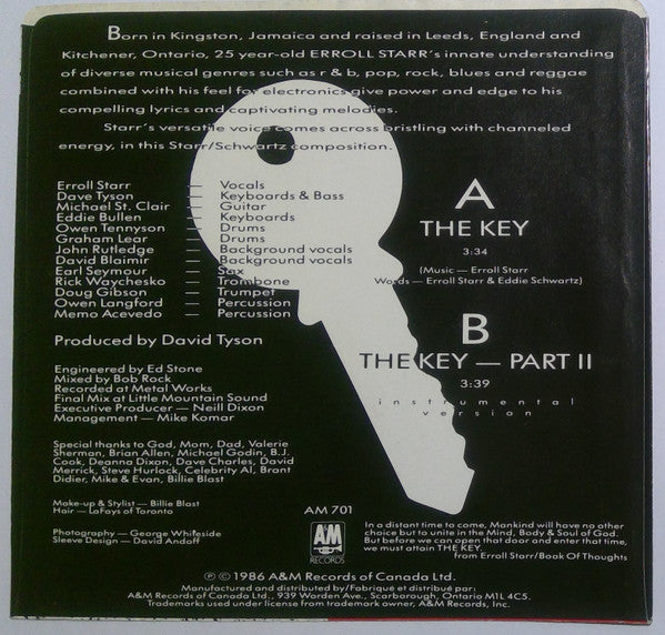 Erroll Starr - The Key - 1986
