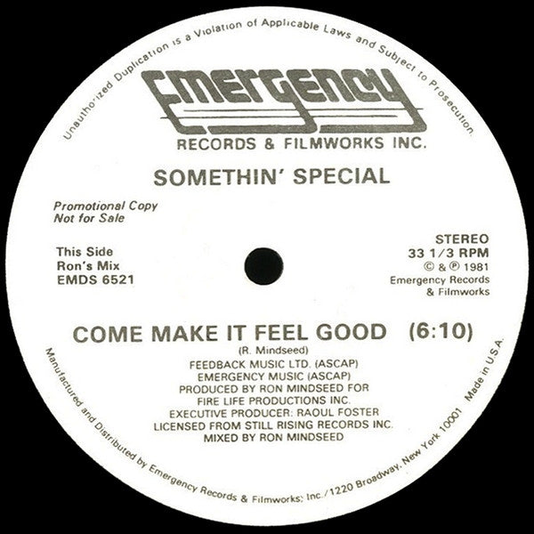 Somethin' Special - Come Make It Feel Good - 1981