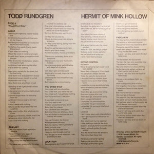 Todd Rundgren - Hermit Of Mink Hollow - 1978