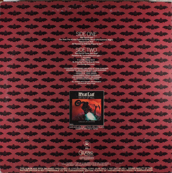 Meat Loaf - Bat Out Of Hell - 1977