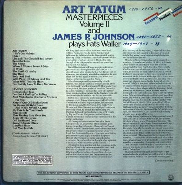 Art Tatum - Masterpieces Volume II And Plays Fats Waller