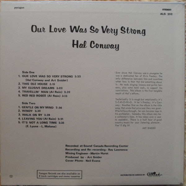Hal Conway - Our Love Was So Very Strong