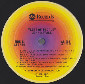 John Mayall - Lots Of People - 1977