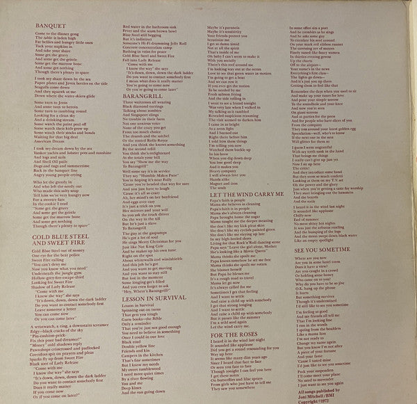 Joni Mitchell - For The Roses - 1972