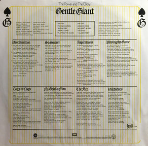 Gentle Giant - The Power And The Glory - 1974